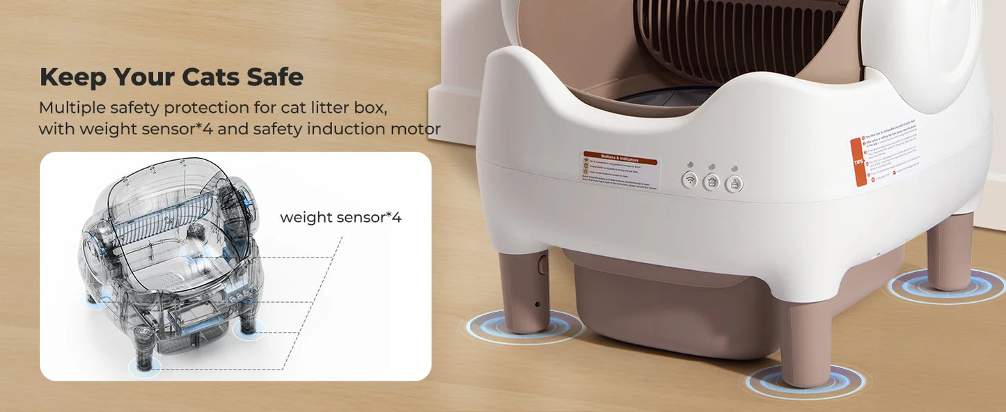 LoomoraStore™ ,Self Cleaning Litter Box, Automatic Cat Litter Box with APP Control
