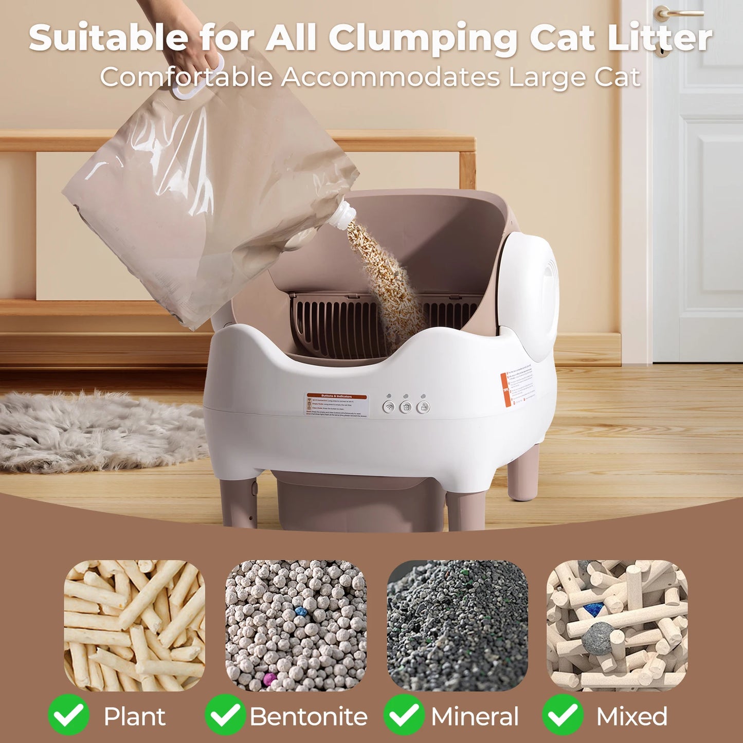 LoomoraStore™ ,Self Cleaning Litter Box, Automatic Cat Litter Box with APP Control