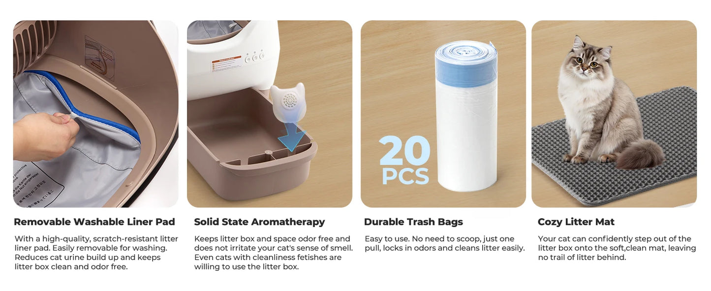 LoomoraStore™ ,Self Cleaning Litter Box, Automatic Cat Litter Box with APP Control