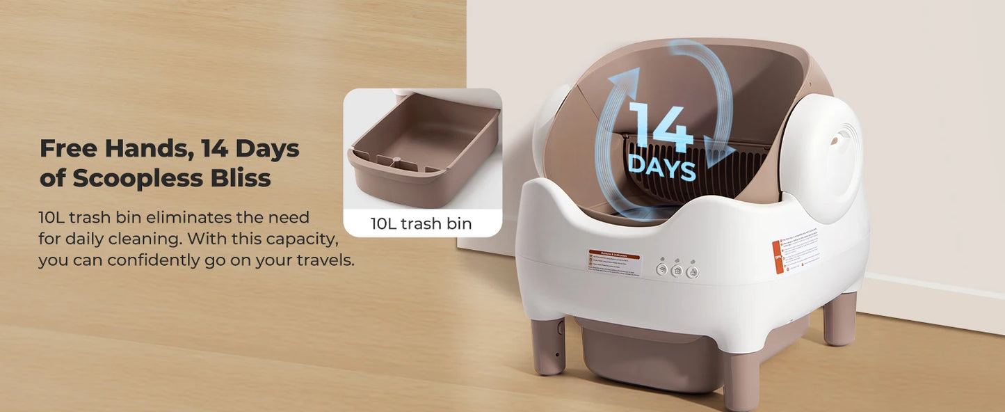LoomoraStore™ ,Self Cleaning Litter Box, Automatic Cat Litter Box with APP Control