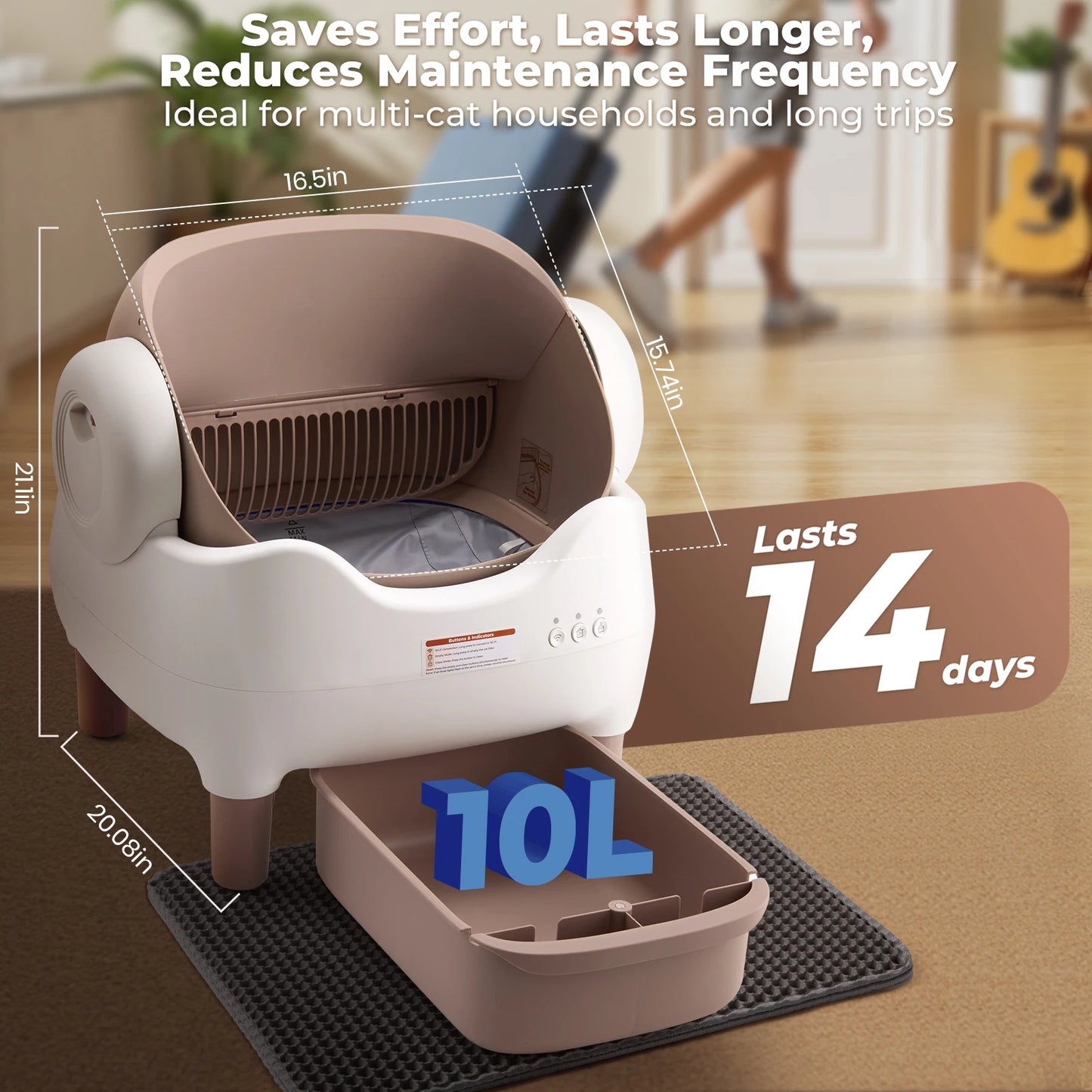 LoomoraStore™ ,Self Cleaning Litter Box, Automatic Cat Litter Box with APP Control