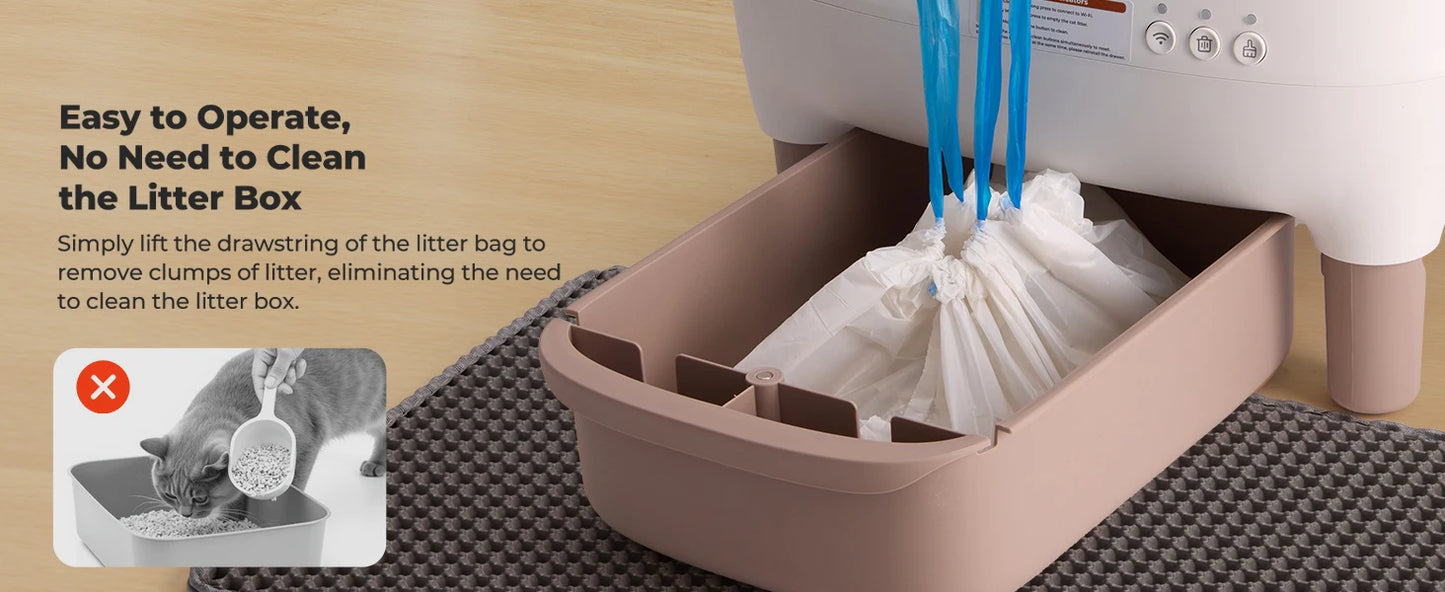 LoomoraStore™ ,Self Cleaning Litter Box, Automatic Cat Litter Box with APP Control