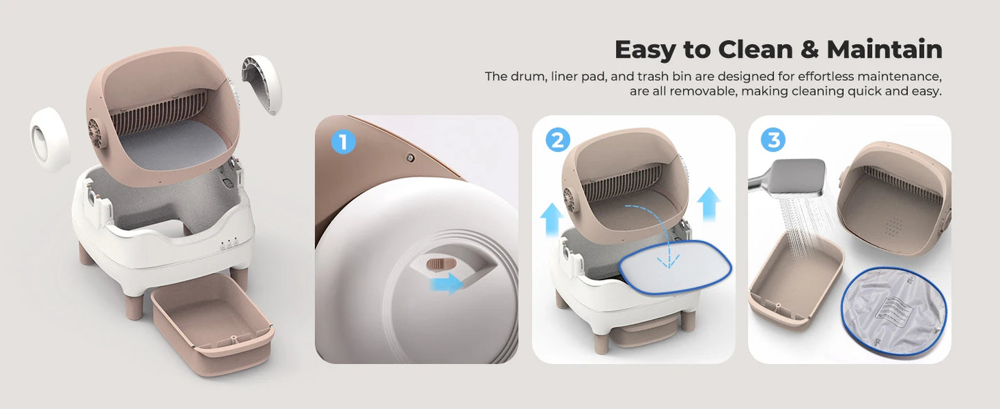 LoomoraStore™ ,Self Cleaning Litter Box, Automatic Cat Litter Box with APP Control