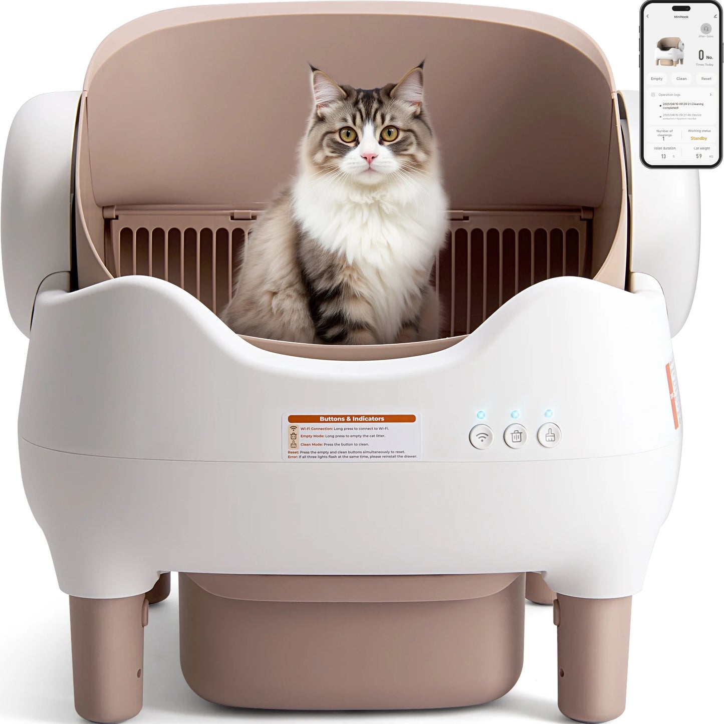 LoomoraStore™ ,Self Cleaning Litter Box, Automatic Cat Litter Box with APP Control